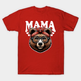 Mama Bear Vintage Illustration T-Shirt